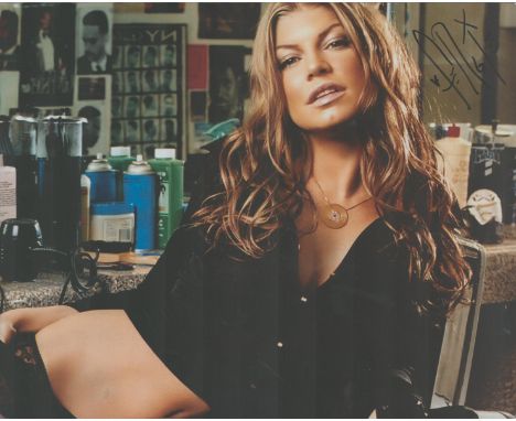 Fergie signed colour photo 10x8 Inch Stacy Ann "Fergie" Ferguson Is an American singer, songwriter, rapper and actress She fi