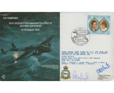 WW2 Victoria Cross Rob Learoyd VC signed HP Hampden bomber VIP cover B24 On 12 August 1940 eleven Hampdens - six from No 49 S