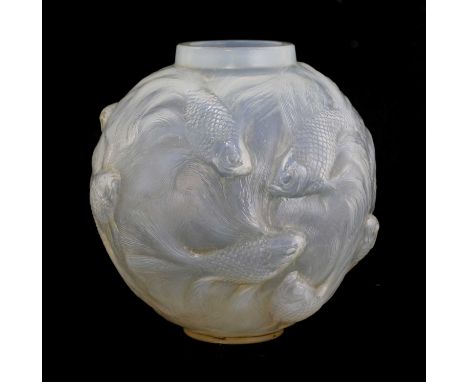 René Lalique (French 1860-1945),a 'Formose' vase, model no. 934, designed c.1924, opalescent glass, engraved 'R Lalique Franc