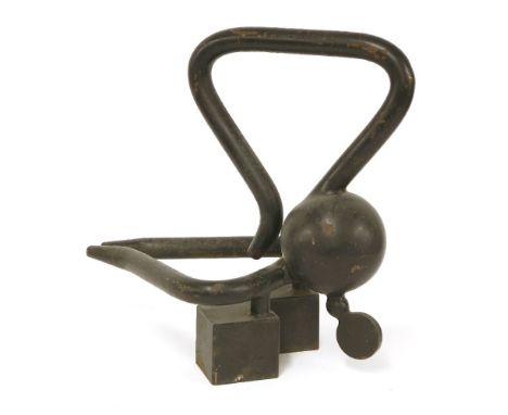 Antanas Brazdys (Lithuanian, b.1939)a cast metal abstract form, 1970, 43cm high