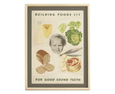 'BUILDING FOODS FOR GOOD SOUND TEETH'Lithograph in colours, issued by the Dental Board of United Kingdom, printed by the Hayc
