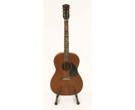 A Gibson LG-0 acoustic guitar,  §c.1962, serial number 4***7, of typical dreadnought form with a mahogany top and faux tortoi