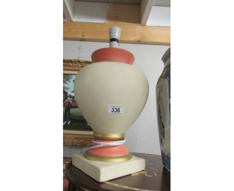A ceramic lamp base.  (collect only)