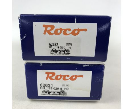 Two boxed ROCO HO Gauge Deutsch Bahn Trains Model No DB 118 013-2 / DB 118 029-8.