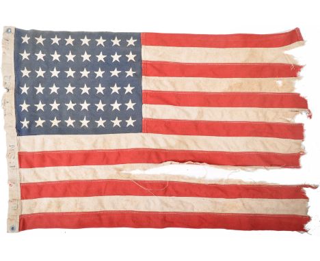 An original WWII Second World War period US United States Army / Navy wartime flag, believed to be from an American Torpedo P
