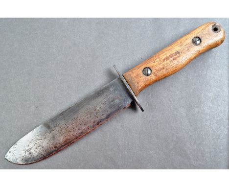 An original post-WWII Second World War c1950s British RAF Royal Air Force ' Type D ' survival knife / dagger. The knife stamp