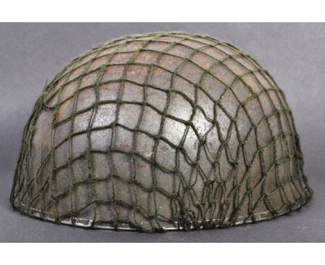 An original post WWII Second World War era circa 1970's RAC Royal Armoured Corps MK IV Paratrooper helmet. The steel helmet h