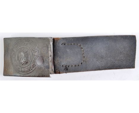 An original WWII Second World War Third Reich Nazi German army issue ' Gott Mit Uns ' uniform belt buckle. With an original b