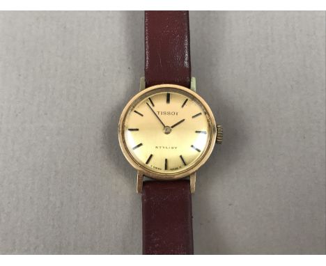 A 1970s lady’s 9ct gold Tissot Stylist wristlet watch