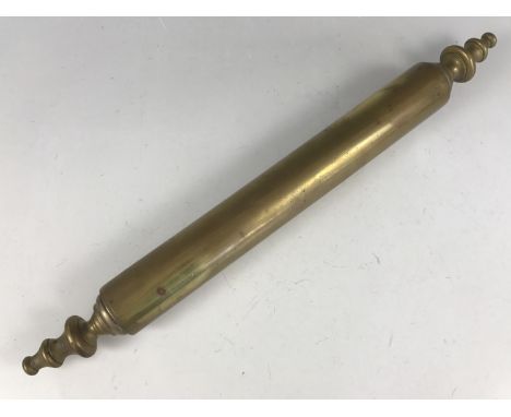 A Victorian lacquered brass rolling pin, 50 cm 