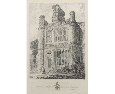 John Sell Cotman (1782-1842), Part of East Barsham House, etching, plate LVII, dated 1819, 32x34cm, framed and glazed