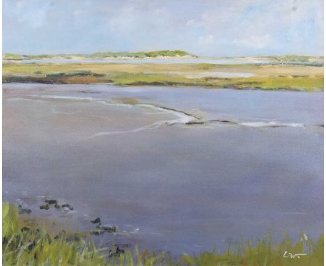 Lionel Wilde (British, b.1938), 'Burnham Overy Staithe', oil on canvas, initialed, 60x50cm, framed.