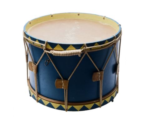 Large bass drum from the first half of the 20th century, probably from the army. Presumably made by Ahlberg &amp; Ohlsens. Wo