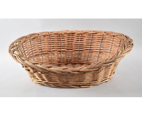 A Vintage Wicker Pet Basket, 57cm Wide 