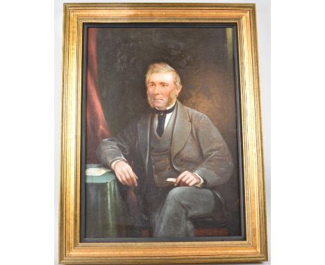 A Late 19th Century Portrait of Seated Welsh Gent, Michael Bennett of Glanyrafon, 1823-91, 44x31cm 