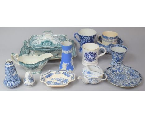 A Collection of Various Transfer Printed Ceramics to comprise Part Dinner Service to include Lidded Tureen, Rectangular Platt
