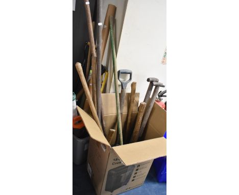 A Collection of Vintage Wooden Handled Garden Tools 