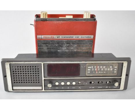 A Vintage Philips Four Transistor Car Portable Radio and Another 