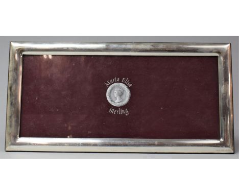 A Large Rectangular Sterling Silver Photo Frame, 33.5x16cm 