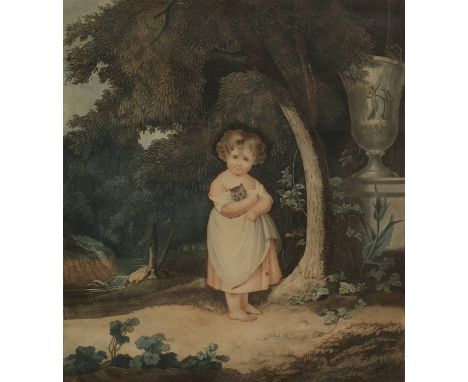 An Early Coloured Print, 12.5" x 10.5".