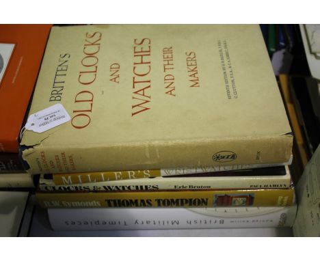 Clock and Watch related volumes, to include Britten's Old Clocks and Watches and Their Makers, Miller's Wristwatches, Eric Br