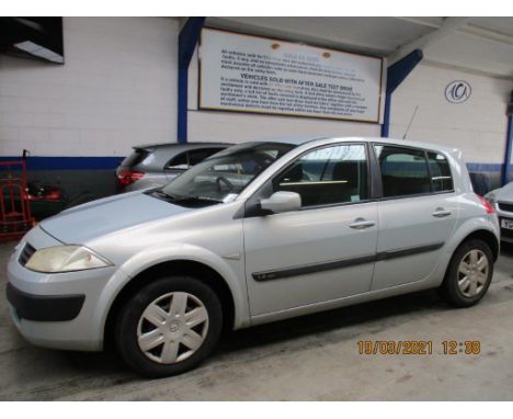 Make &amp; Model: Renault Megane Rush 16VDate of Reg: FV04 XFZColour: Silvercc: 1390MoT: 18-08-2021Fuel Type: PETROLMileage: 