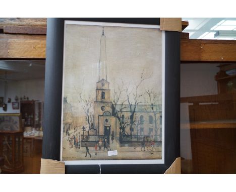 A framed limited edition Lowry print 