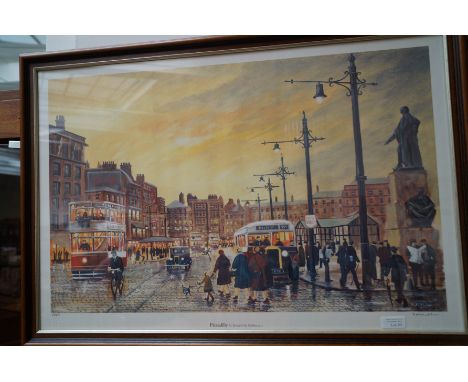 A framed Bernard McMullen limited edition print signed with blind stamp