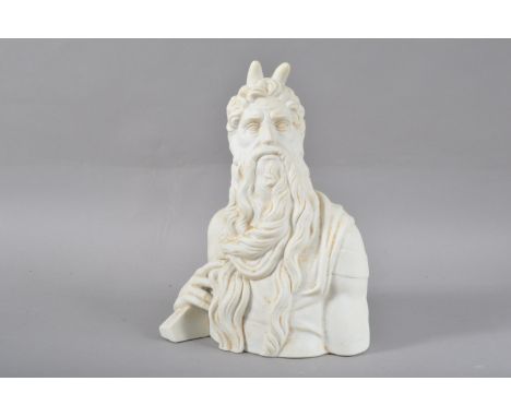 A Lladro porcelain bisque bust of Moses, 27cm high, marked to the underside, in a retail box 
