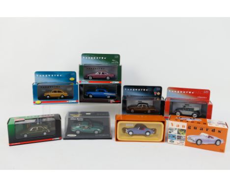 Corgi Vanguards - Vitesse - 8 x boxed 1:43 scale cars including limited edition Rover P6 3500 # VA06514, Aston Martin Vantage