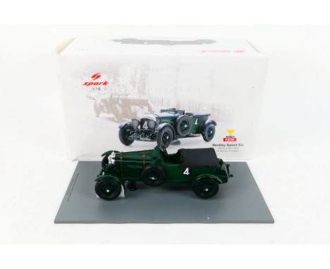 Spark -  A boxed 1:18 #18LM30 Bentley number 4 Speed Six 1930 Le Mans Winner -  The die-cast model is presented on a plinth w