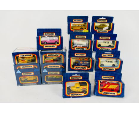 Matchbox - A group of boxed diecast Matchbox vehicles which includes two factory sealed trade packs of Matchbox MB-44 Ford Mo