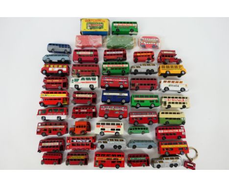Matchbox - Majorette - Playart - Other - An unboxed flleet of diecast model buses mainly by Matchbox. Lot includes Matchbox #