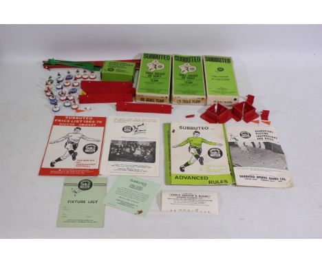 Subbuteo - Three complete boxes of 1970's  Table Soccer 00 scale players, one has come away from his stand. A box of Subbuteo