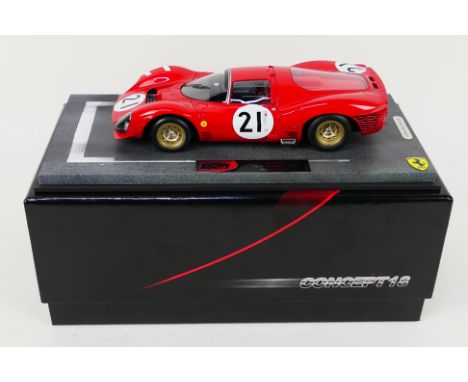 BBR Models - A boxed die-castmodel limited edition 1:18 #BBRC1835A Ferrari 330 P3 1966 24h Le Mans #21. Model is in red liver