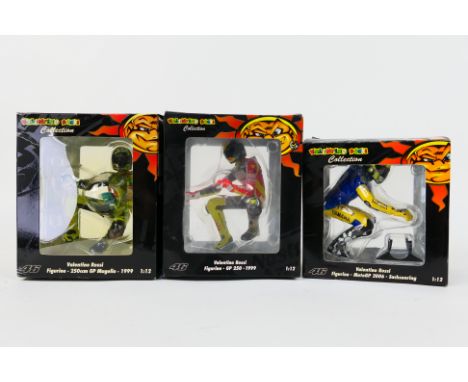 Minichamps - 3 x boxed limited edition Valentino Rossi Collection figurines in 1:12 scale, Moto GP 2006 Sachsenring # 060196,