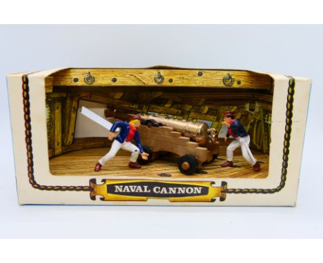 Britains - Naval Cannon. A Britains 1/32 scale British Naval Cannon model in box #9736, appearing in Excellent condition and 