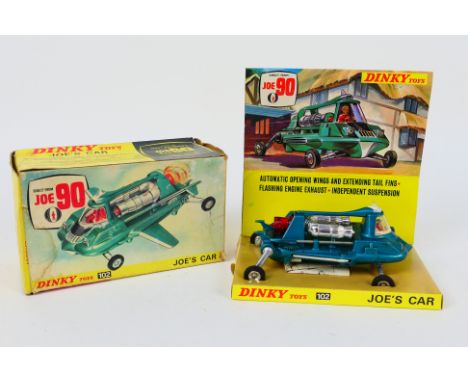 Dinky Toys - A boxed Dinky Toys Gerry Anderson's 'Joe 90' #102 'Joe's Car'. The model in metallic aqua green, with chrome tri