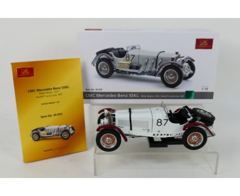 CMC - A boxed limited edition die-cast CMC 1:18 Mercedes-Benz SSKL 1931, Mille Miglia, #87 Rudolf Caracciola - The model - wh