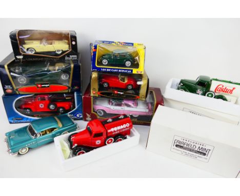Road Signature - Bburago - Mira - Motor Max - Others - A group of mainly boxed 1:18 and 1:24 scale diecast model vehicles. Lo