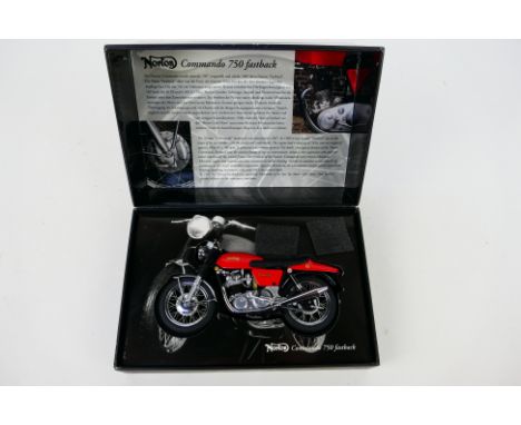 Minichamps - A boxed 1:12 scale #122 132001 Norton Commando 750 Fastback motorcycle - The die-cast model from the Minichamps 