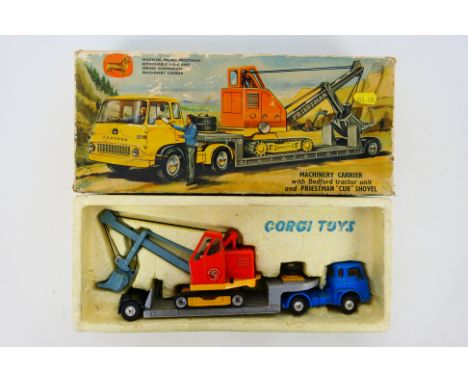 Corgi Toys - A boxed Corgi Toys GS27 Gift Set 'TK Machinery Carrier with Bedford tractor unit and Priestman 'Cub' Shovel'. Bo