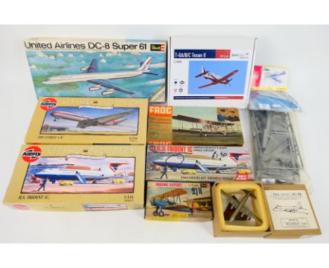 Revell - Frog - Airfix - Isra-cast - Lawrence Designs - 9 x boxed / bagged aircraft model kits and a boxed metal desk top mod