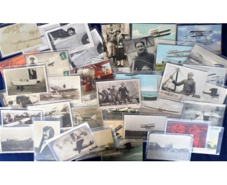 Postcards, Aviation, a good early aviation collection of approx. 40 cards, with RPs of pilots Wright and Zens, F.W Gooddon, A