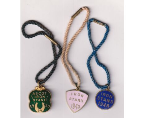 Horseracing enamel badges, Royal Ascot Iron Stand, believed to be a stand designated for Divorcees who previously used to att