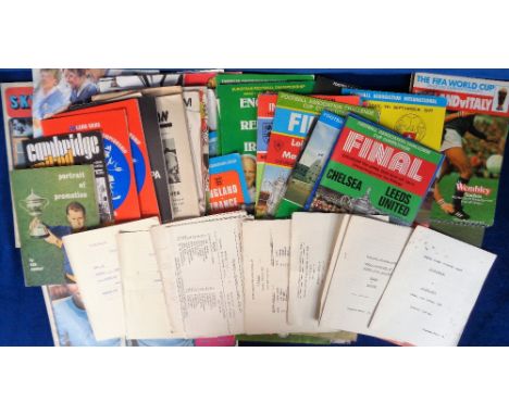 Football programmes, a selection of approx. 75, 1960's onwards inc. Big Match, Foreign, Non-League etc noted several German L