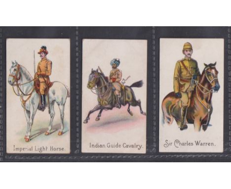 Cigarette cards, Roberts, Colonial Troops, 3 cards, Imperial Light Horse, Indian Guide Cavalry, &amp; Sir Charles Warren (gd)
