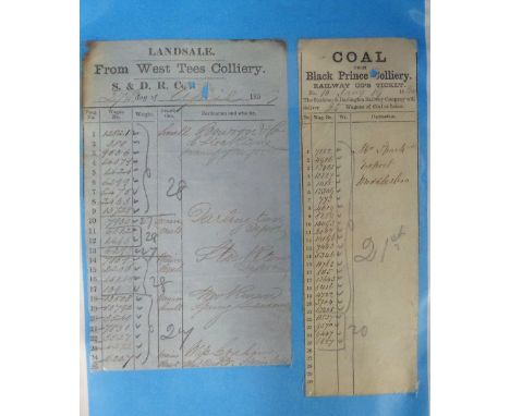 Ephemera, Rail, 1880s onwards to include luggage labels (500+ some duplication), invoices, cheque, certificates, way bills, n
