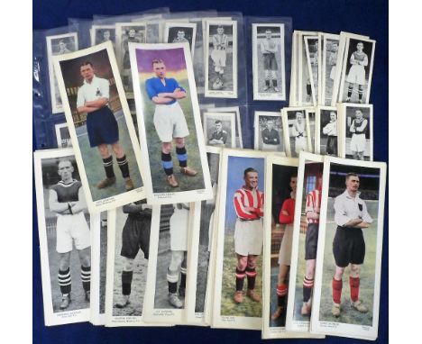 Trade cards, Topical Times, a collection of approx 100 Footballer Panel Portrait cards, various sizes, with some larger issue