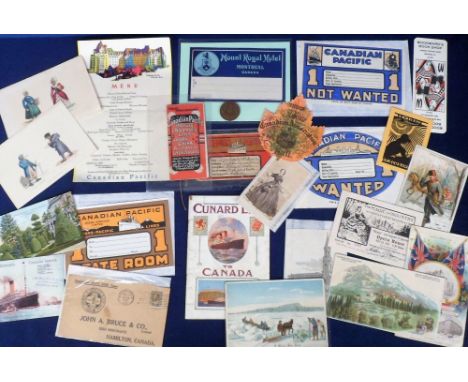 Ephemera, Canada, a collection of 20+ items dating from the 19th and early 20thC to include a ticket to the 1879 Canadian Ass